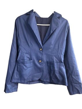 Blue Women's Blazer Jacket - Classic Two-Button